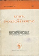 Tapa de la Revista de la Facultad de Derecho n.º 1